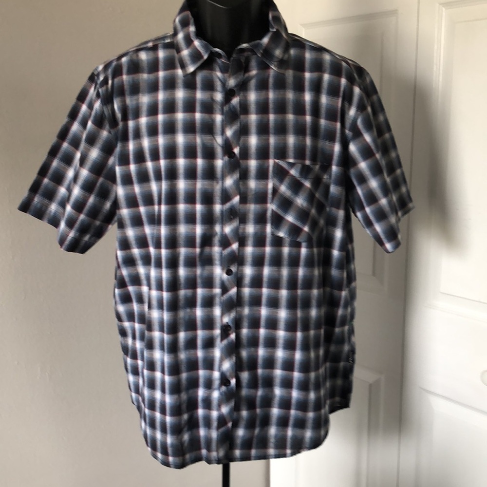 ❤️3X20 MENS Plaid Button Down Short Sleeve Shirt | XL